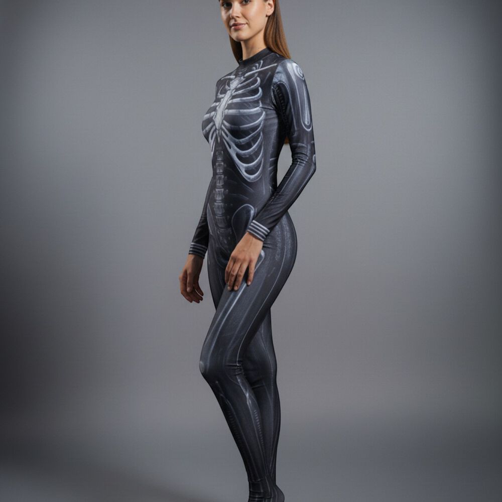 Disfraz Esqueleto Futurista Mujer Cuerpo Completo Alien image number 4.0