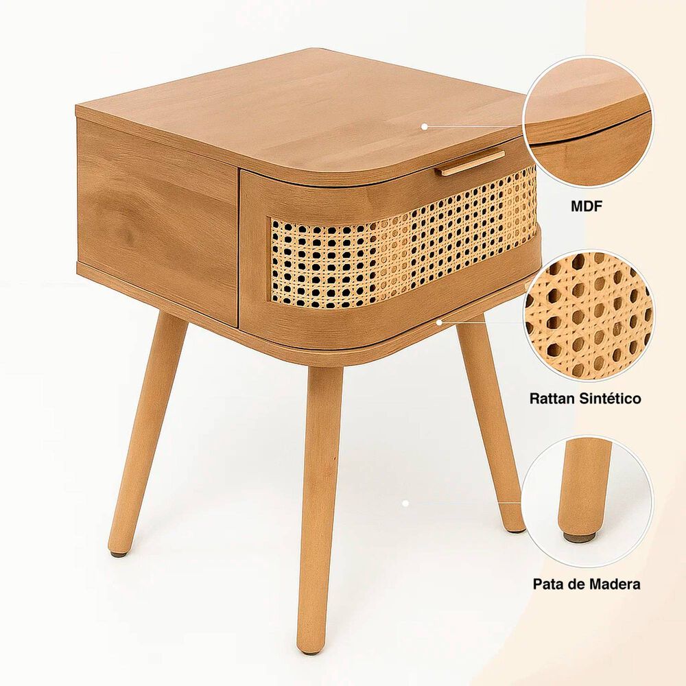 Velador Siena Rattan 38x54 - Natural image number 4.0