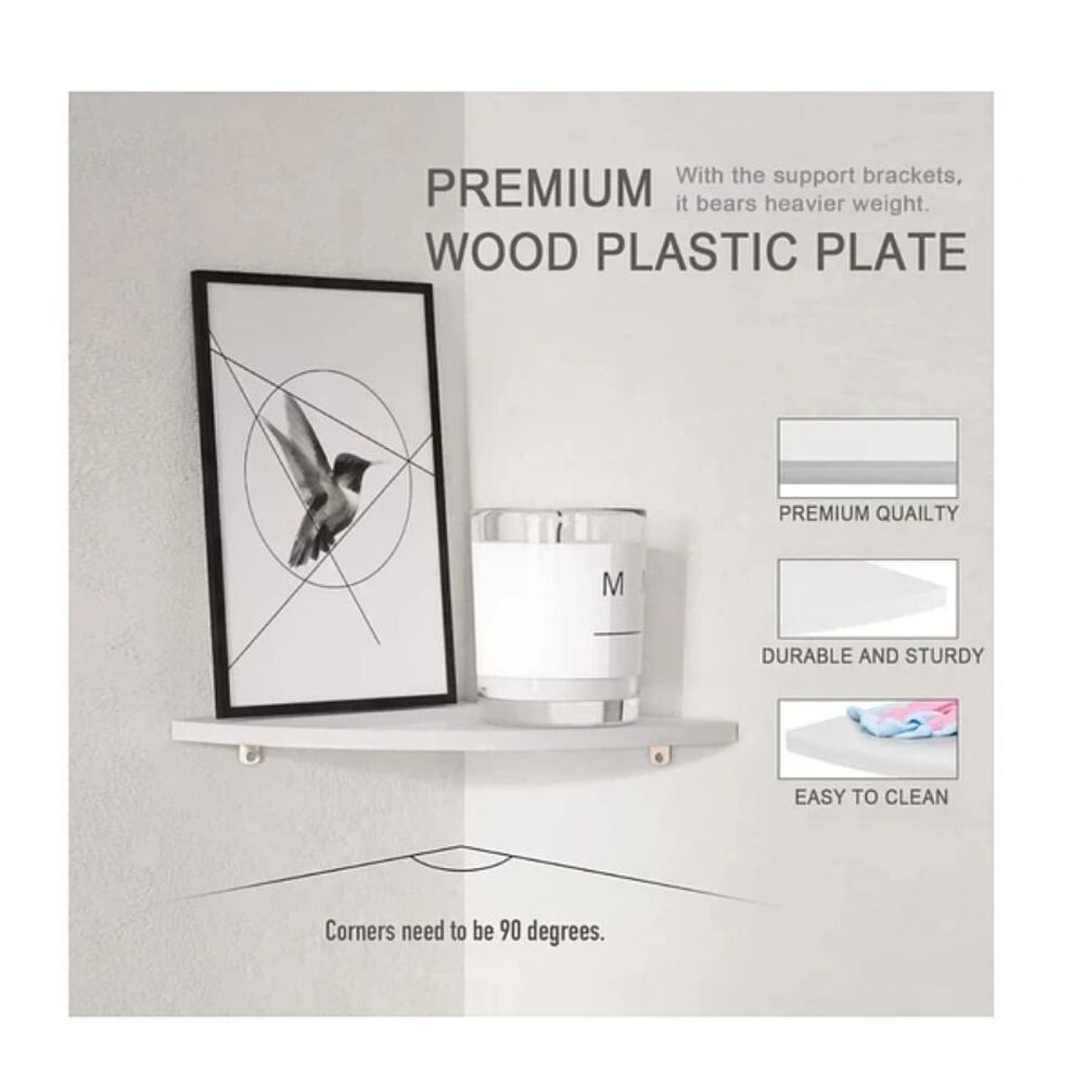 Repisa Esquinero Estante Flotante 4 Niveles Blanco image number 3.0