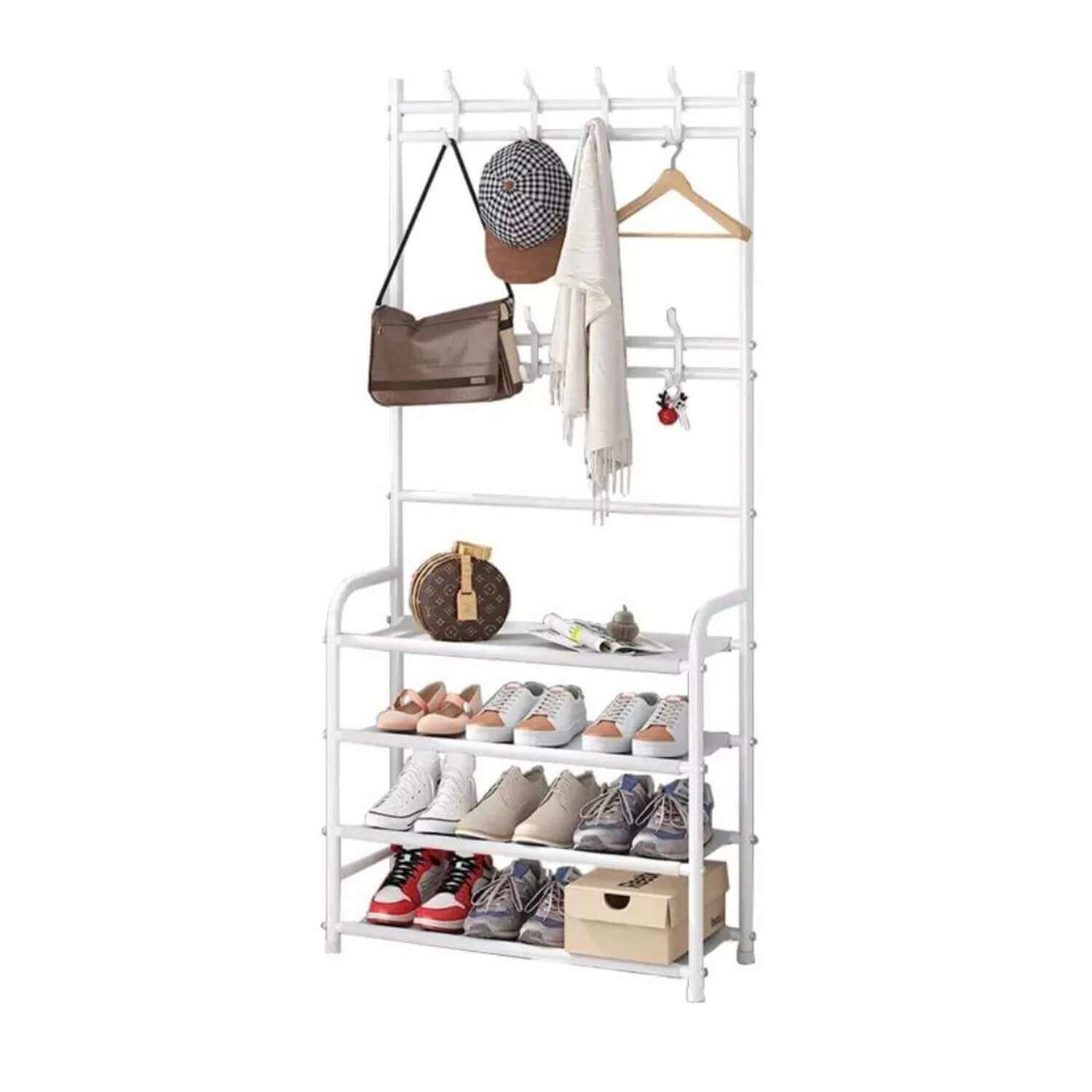 Estante Multifuncional Perchero Zapatero Organizador De Ropa image number 3.0