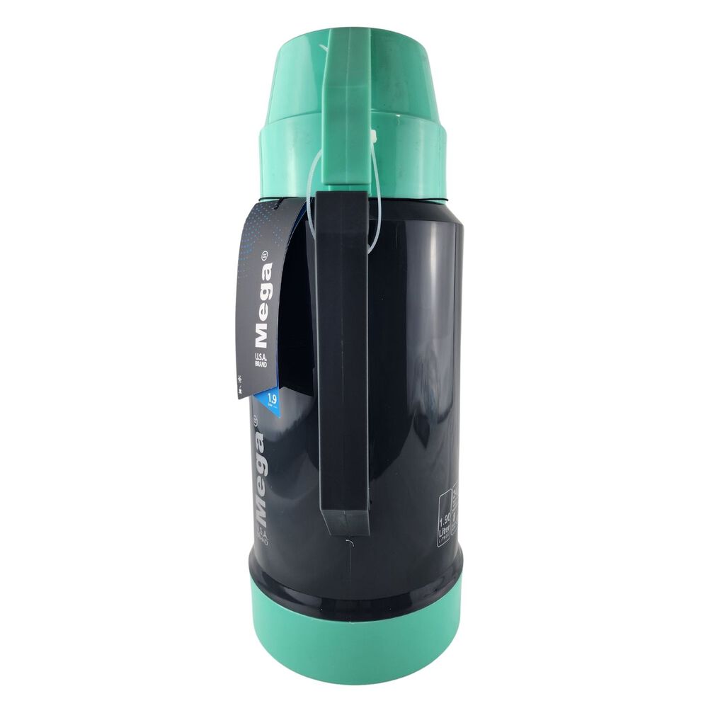 Termo Mega 1.9l New Megatemp Bebidas Calientes Frias Con Tazas Turquesa image number 1.0