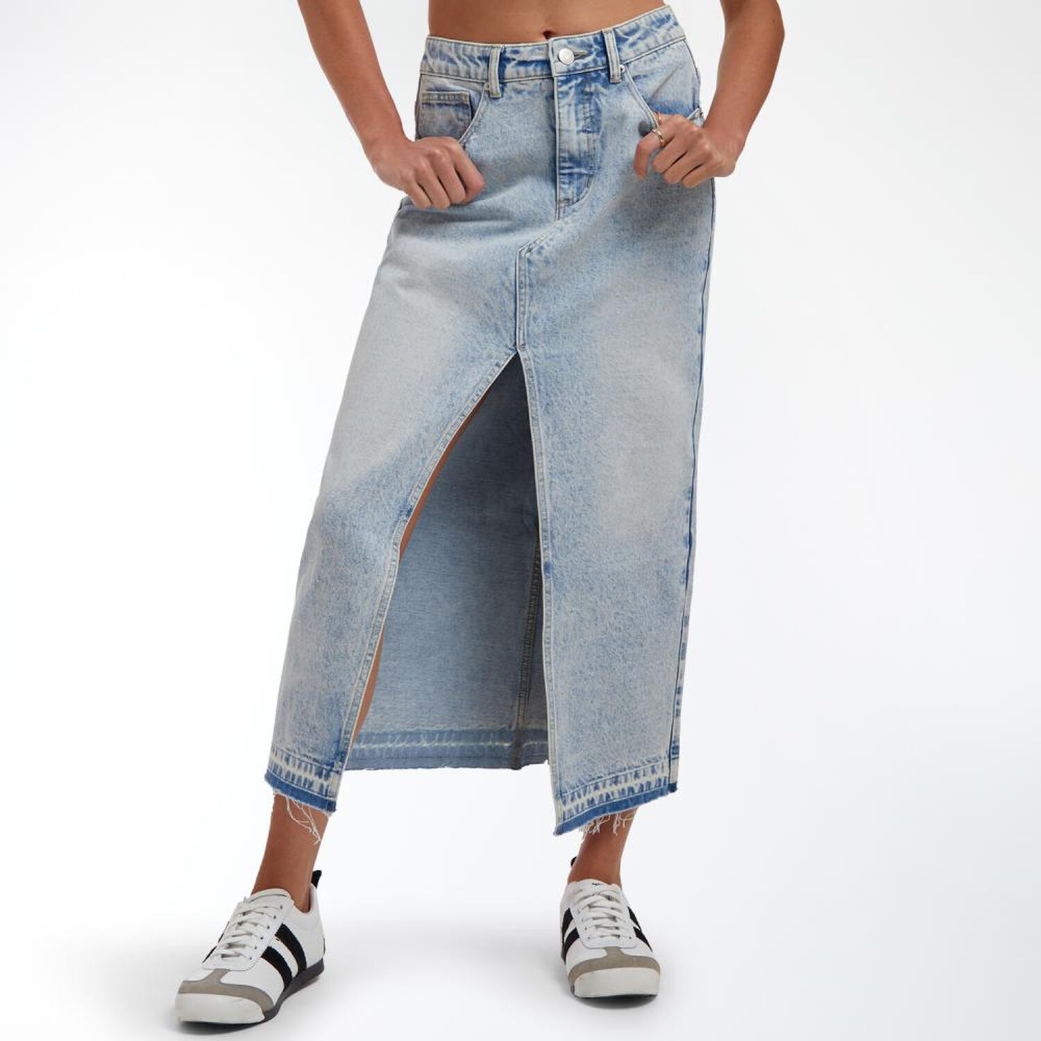 Falda Denim Tiro Medio Midi Mujer Freedom image number 0.0