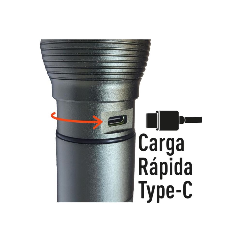 Linterna Led T&aacute;ctica Recargable 1600 L&uacute;menes image number 10.0