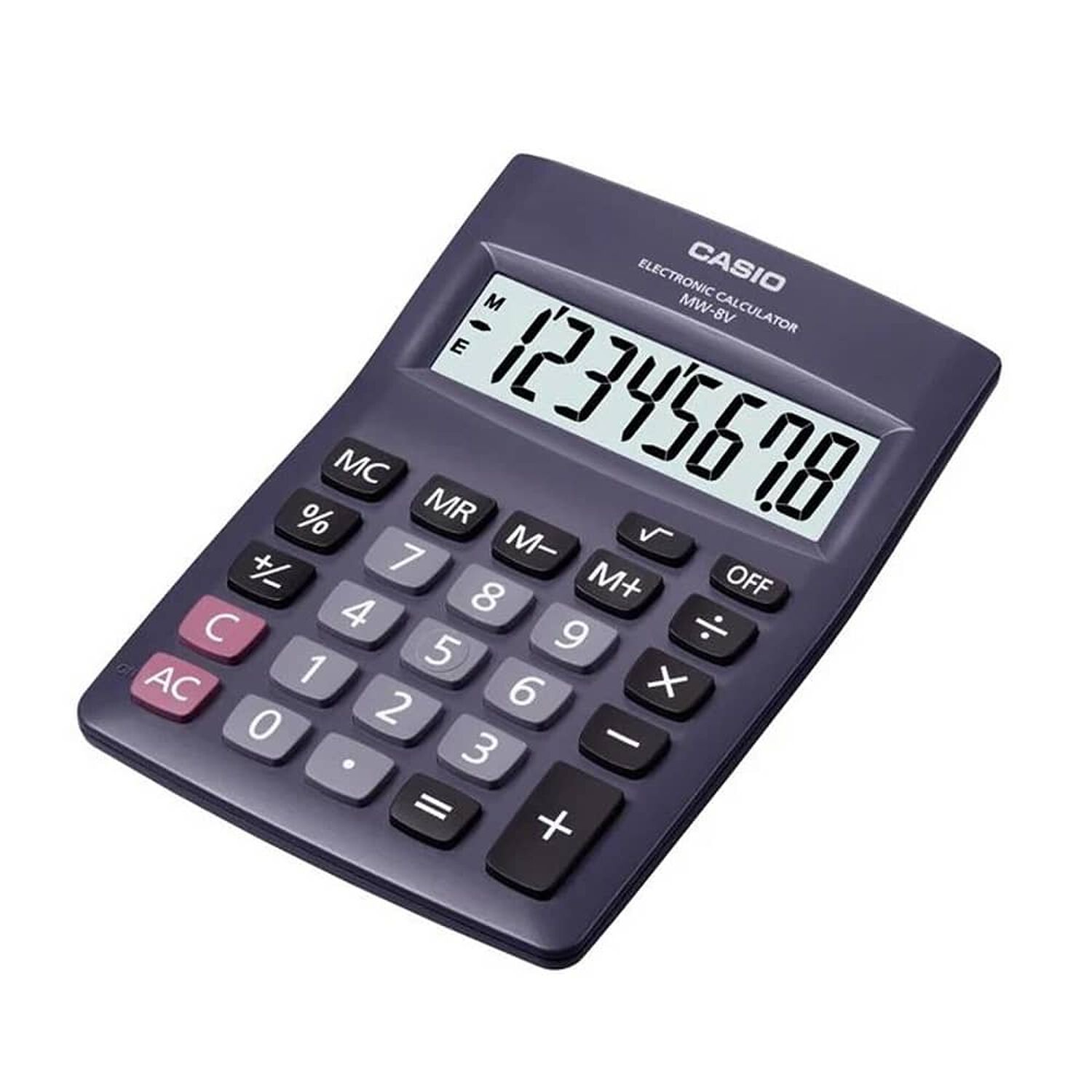 Calculadora De Escritorio 8 D&iacute;gitos Casio Mw-8v-bk image number 0.0