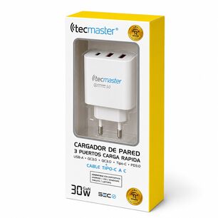 Cargador Usb-c De Carga Rapida 30w Con Gan + Power Delivery