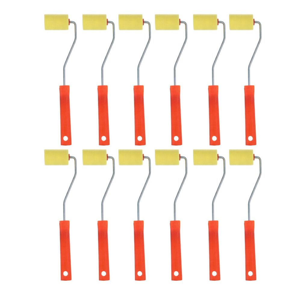 Set 12 Rodillos Esponja 2 Pulgadas Mango Plastico Pintar image number 1.0