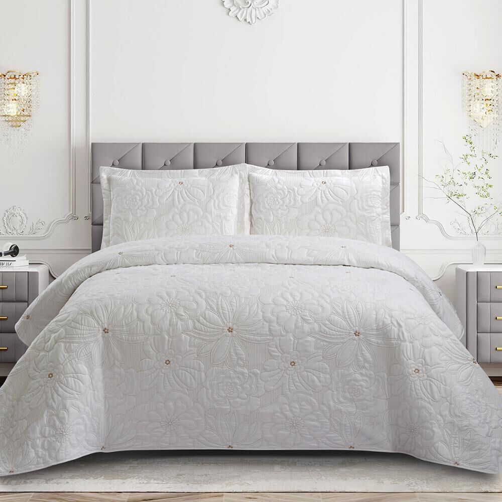 Quilt Andes Bordado Florencia Beige image number 1.0