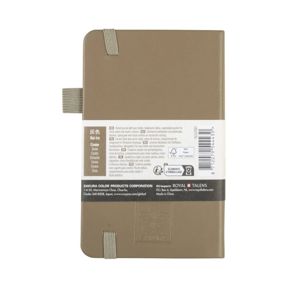 Libreta Hoja Crema Con Cuadrados 9x14cm(gris Ceniza), Sakura image number 1.0