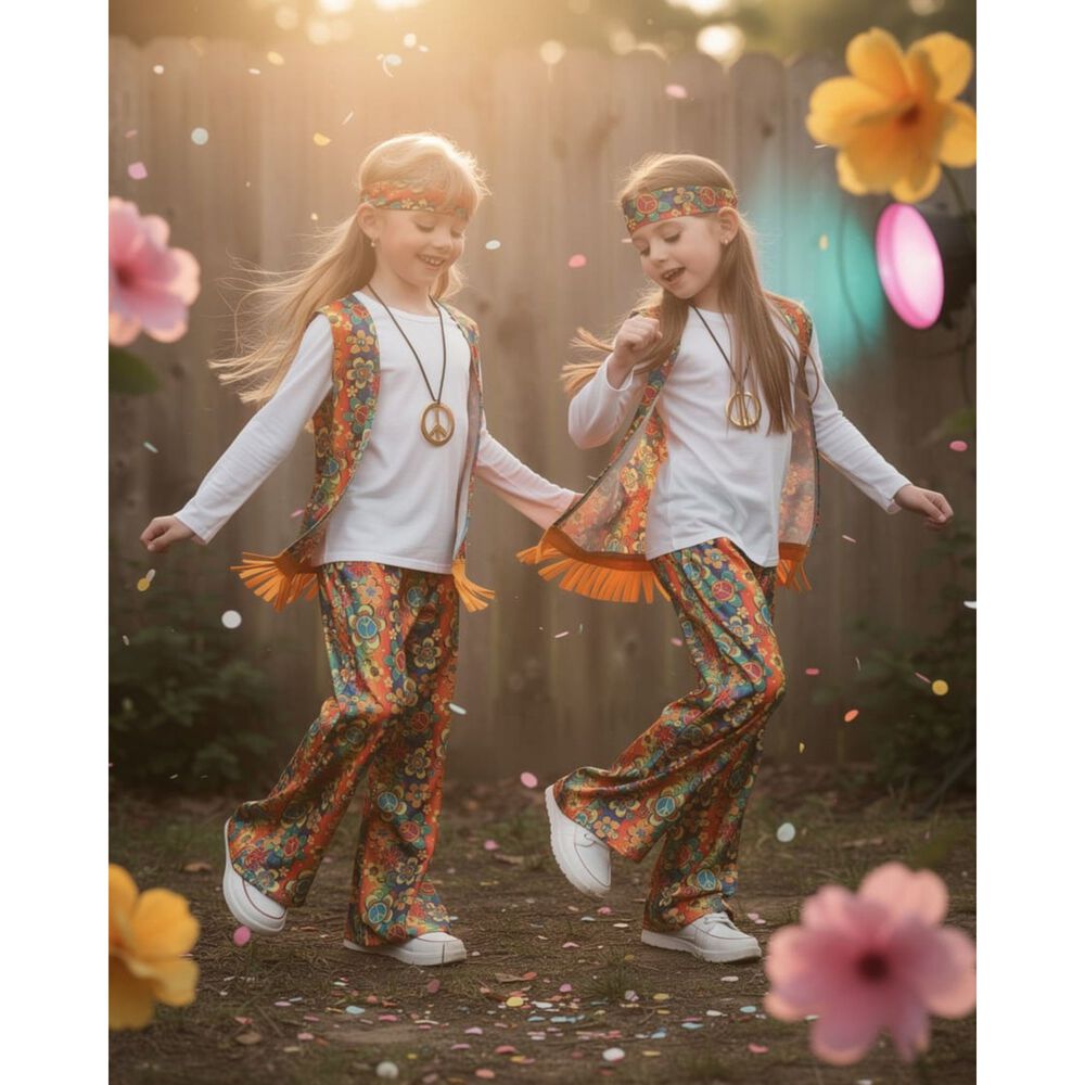 Disfraz Infantil Hippie Retro image number 2.0