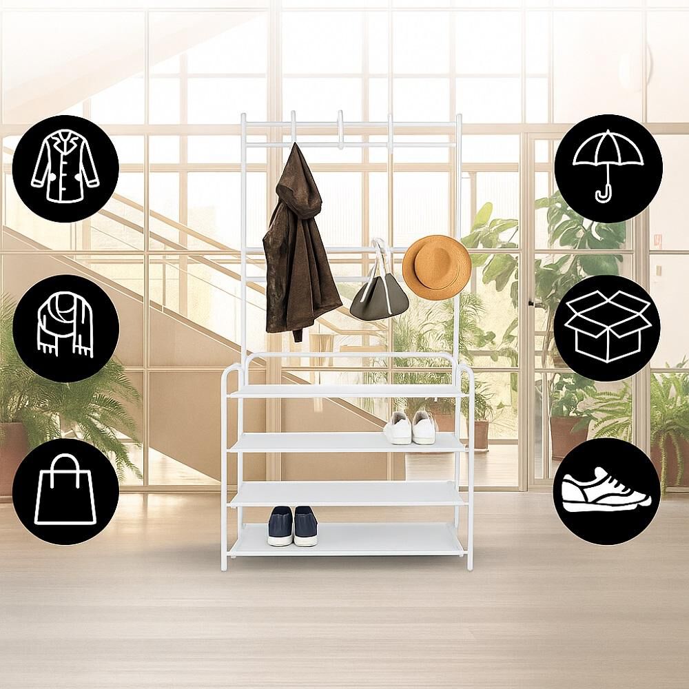 Organizador De Calzado Zapatos 5 Niveles Zapatero Perchero Color Blanco image number 12.0