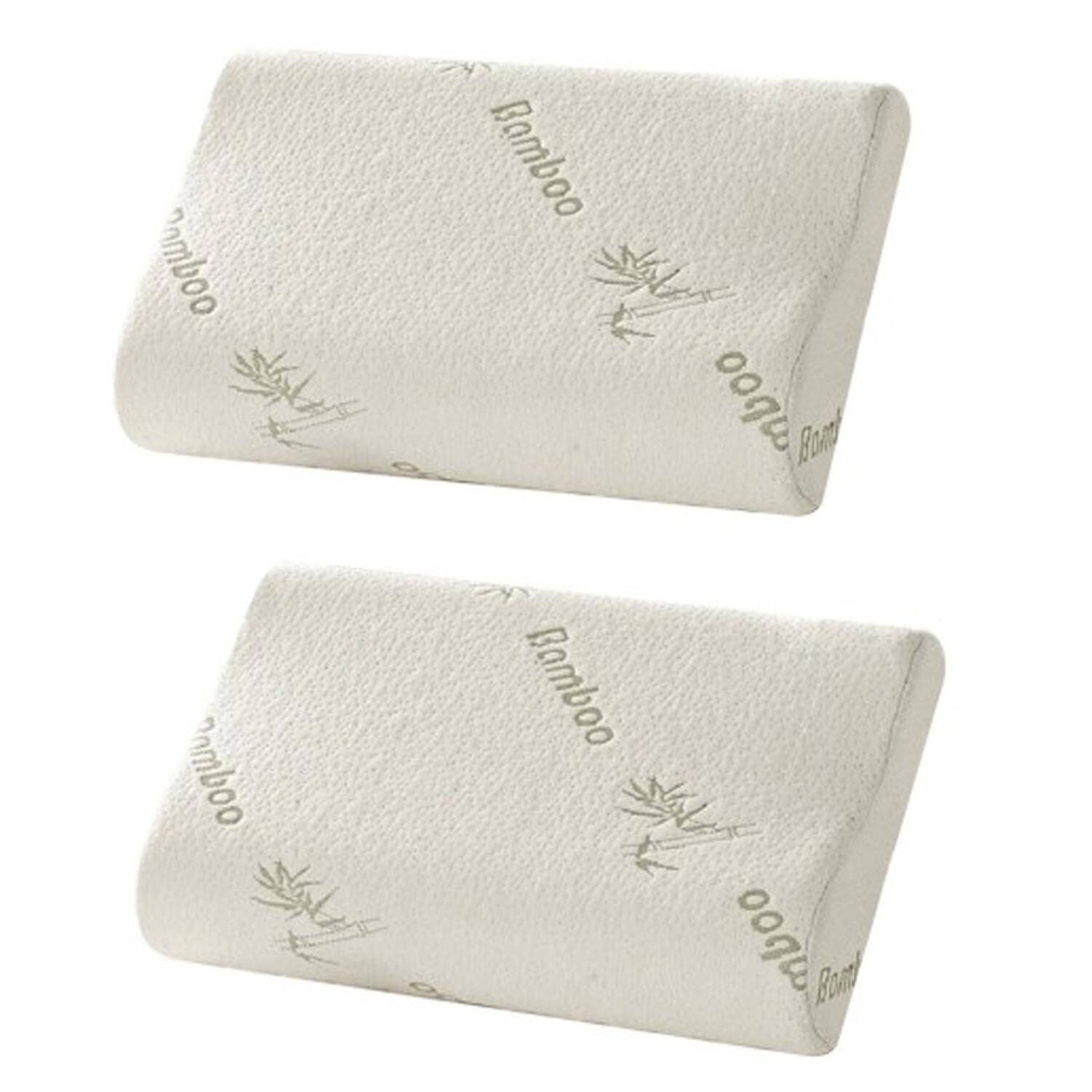 Pack 2 Almohadas Viscoel&aacute;sticas Y Memoria Con Funda Bamb&uacute; image number 0.0