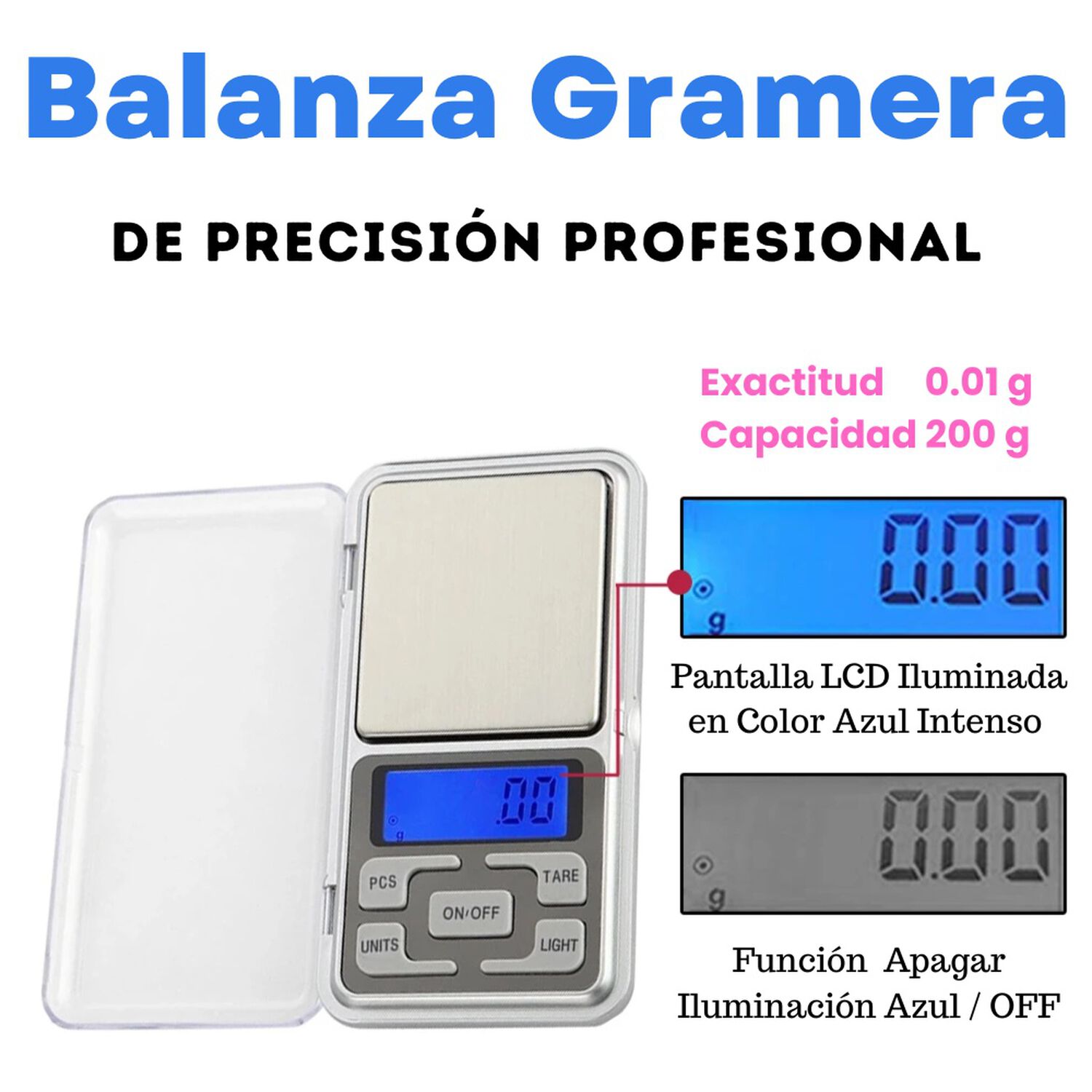 Pesa Gramera De Alta Precisi&oacute;n Hasta 200 Gramos Ws32s Pro image number 7.0
