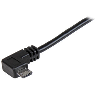 Cable De 2m Micro Usb Con Conector Acodado A La Derecha