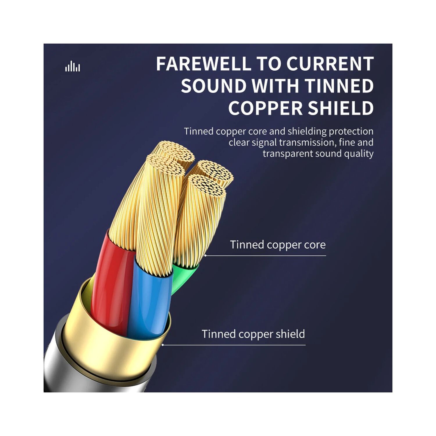 Cable De Audio Premium 1x1 Jack 3.5mm Acordonado 3mt image number 3.0