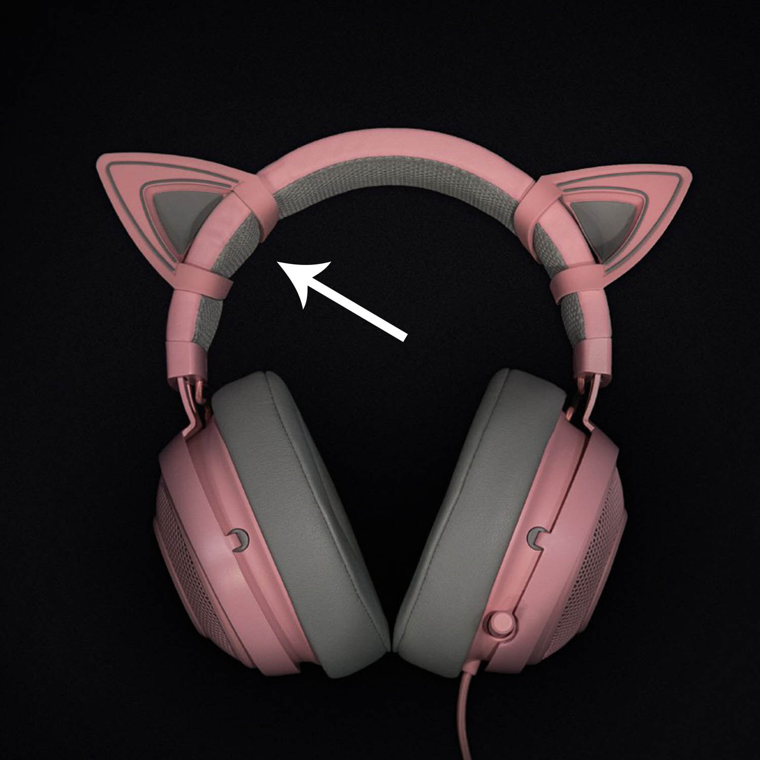 Orejas Kitty Razer Para Audifonos Kraken Quartz image number 2.0