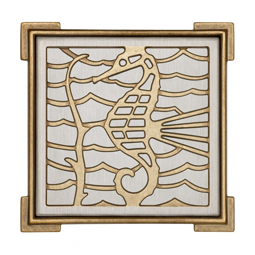 Rejilla Pileta Cuadrada 100mm Bronce Acero Inoxidable Poli image number 0.0