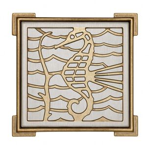 Rejilla Pileta Cuadrada 100mm Bronce Acero Inoxidable Poli