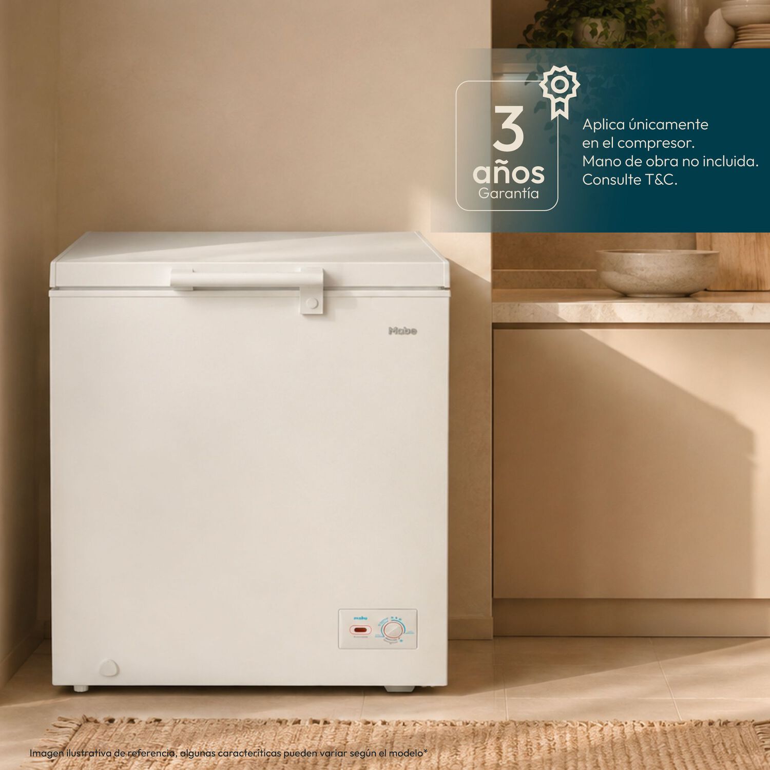Freezer Horizontal Mabe FDHMHM145PPLB0 / Fr&iacute;o Directo / 142 Litros / E image number 5.0