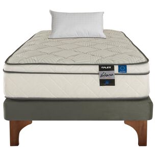 Cama Europea Flex Valencia / 1.5 Plazas / Base Normal + Almohada