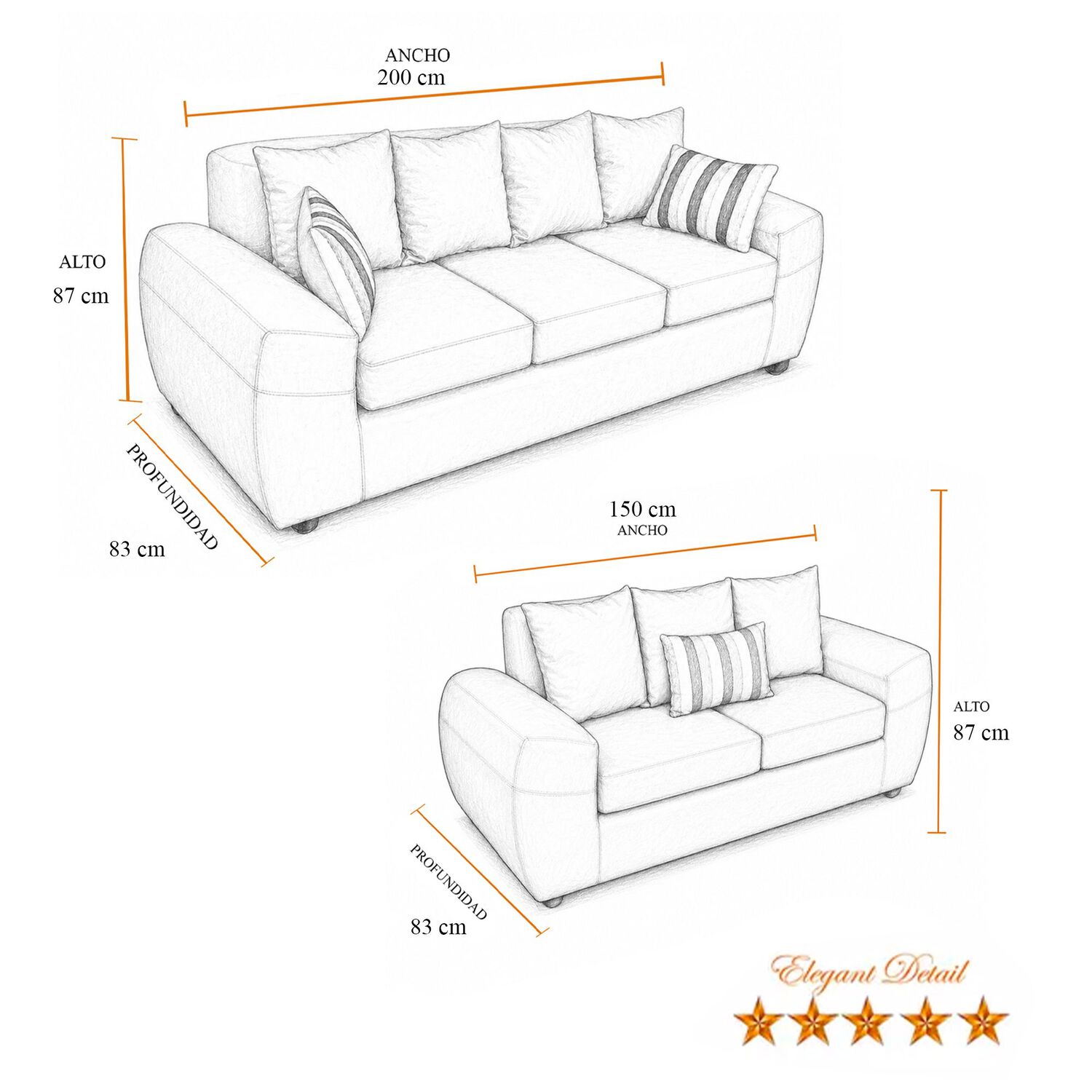 Juego De Living Elegant Detail Houston / 5 Cuerpos image number 6.0