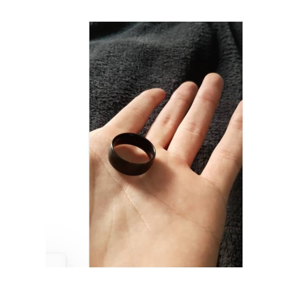 Anillo Titanio Juveniles Black Space Acero Quirurgico Inoxidable image number 5.0