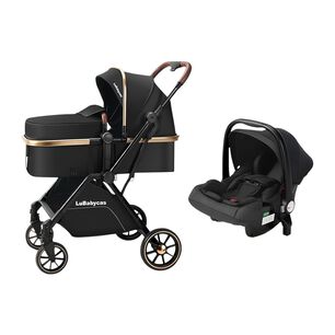 Coche Travel System 0-4 A&ntilde;os Aluminio Alvin Negro Lubabycas