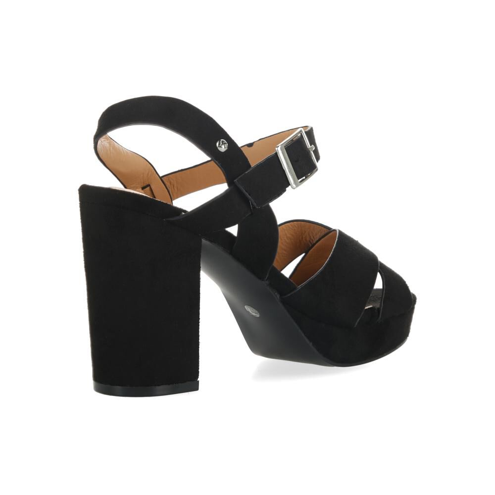 Sandalia Con Taco Mujer Kimera Black image number 3.0