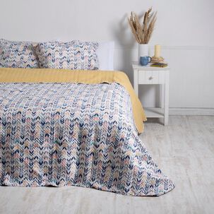 MASHINI Cubrecama Quilt Estampado 2 Plazas Guayama