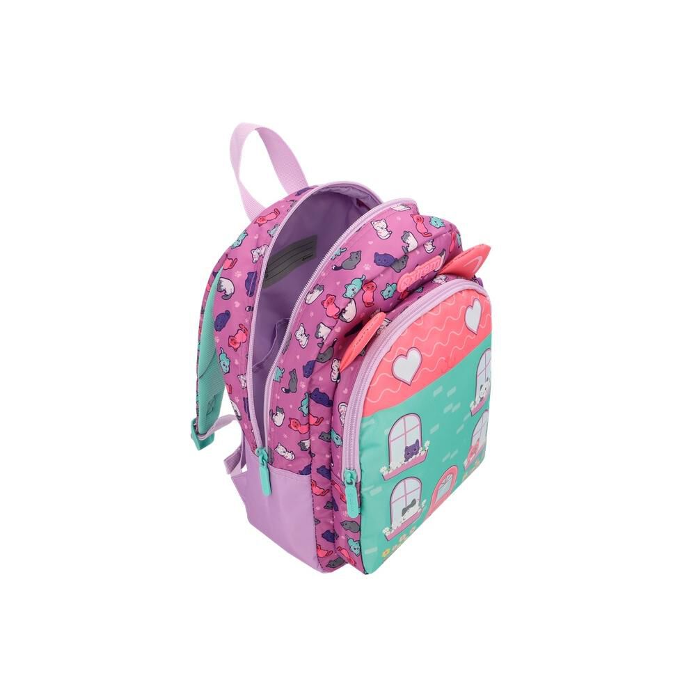 Mochila Xtrem Kinder 6xt Gatos Morado image number 3.0