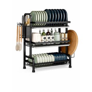 Secador Escurridor Organizador De Platos 3 Niveles Cocina