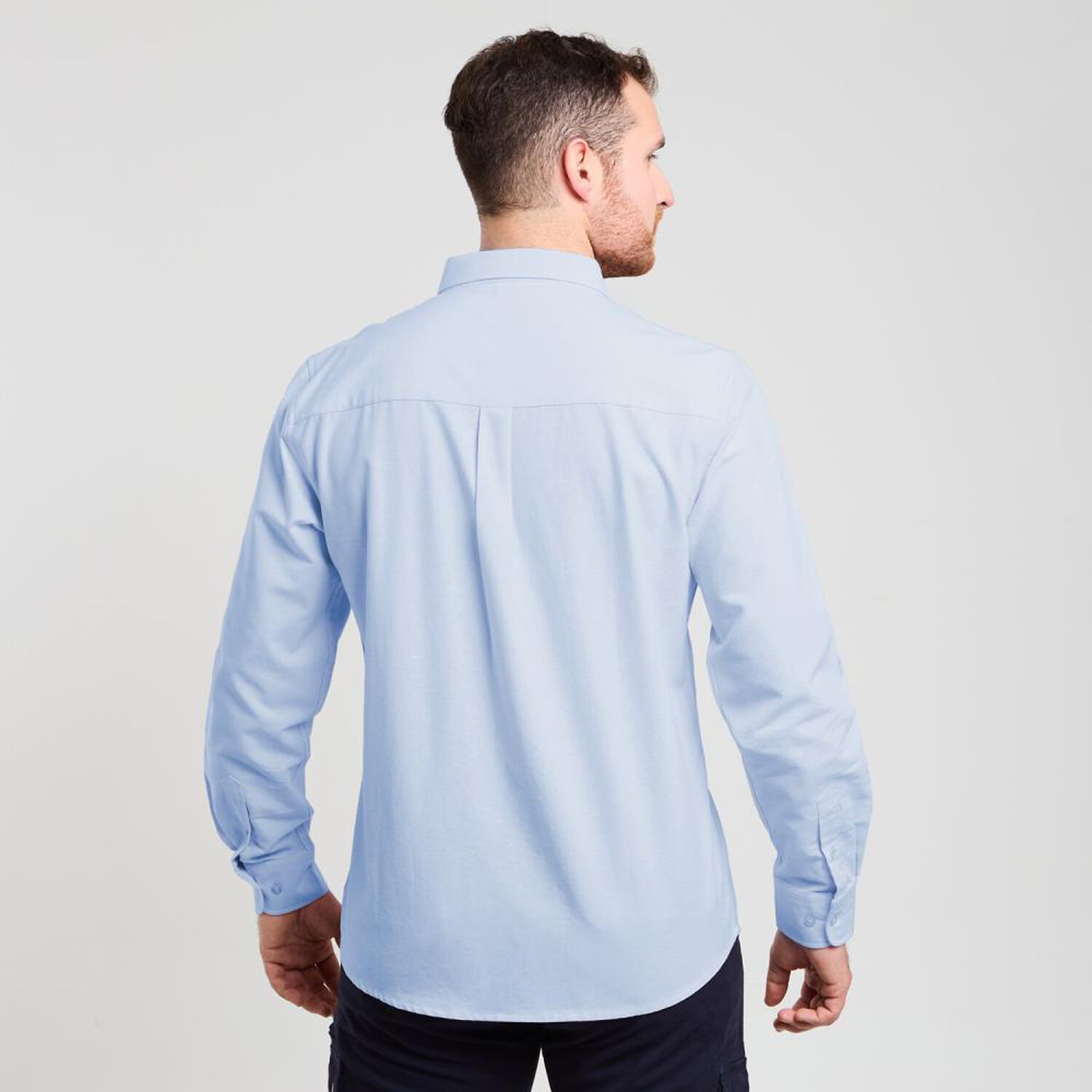Camisa Lisa Regular Manga Larga Hombre Peroe image number 2.0