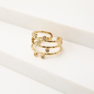 Anillo 19v69 Dorado Mujer Str167