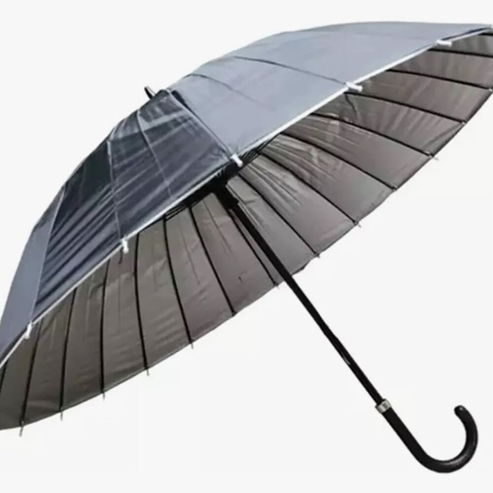 Paraguas Automatico Mango Curvo 24 Varillas Resistestente image number 1.0