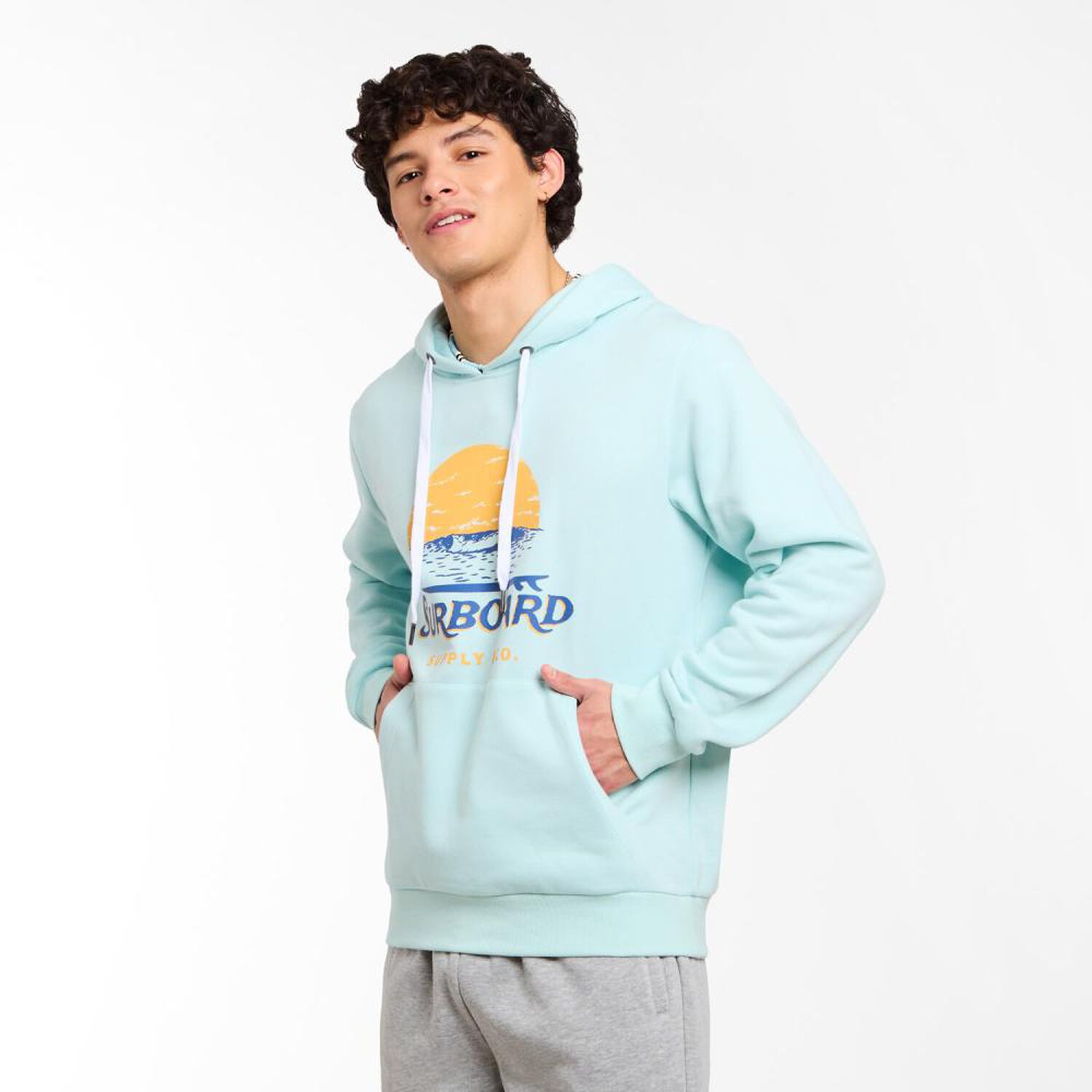Poler&oacute;n Camguro Estampado Cuello Redondo Con Capucha Hombre Ocean Pacific image number 2.0