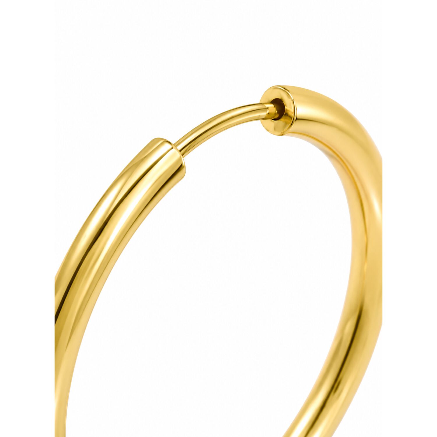 Aros Argolla Tubo 15mm Oro 18k 2.10gr Cl&aacute;sicas Regalo Mujer Dorado image number 3.0