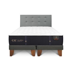 Cama Europea Cic Premium / 2 Plazas / Base Dividida + Respaldo