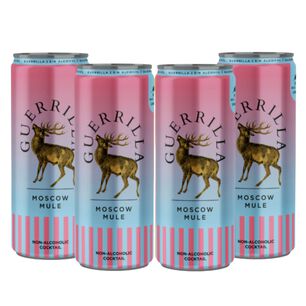Coctel Guerrilla Moscow Mule Sin Alcohol X4