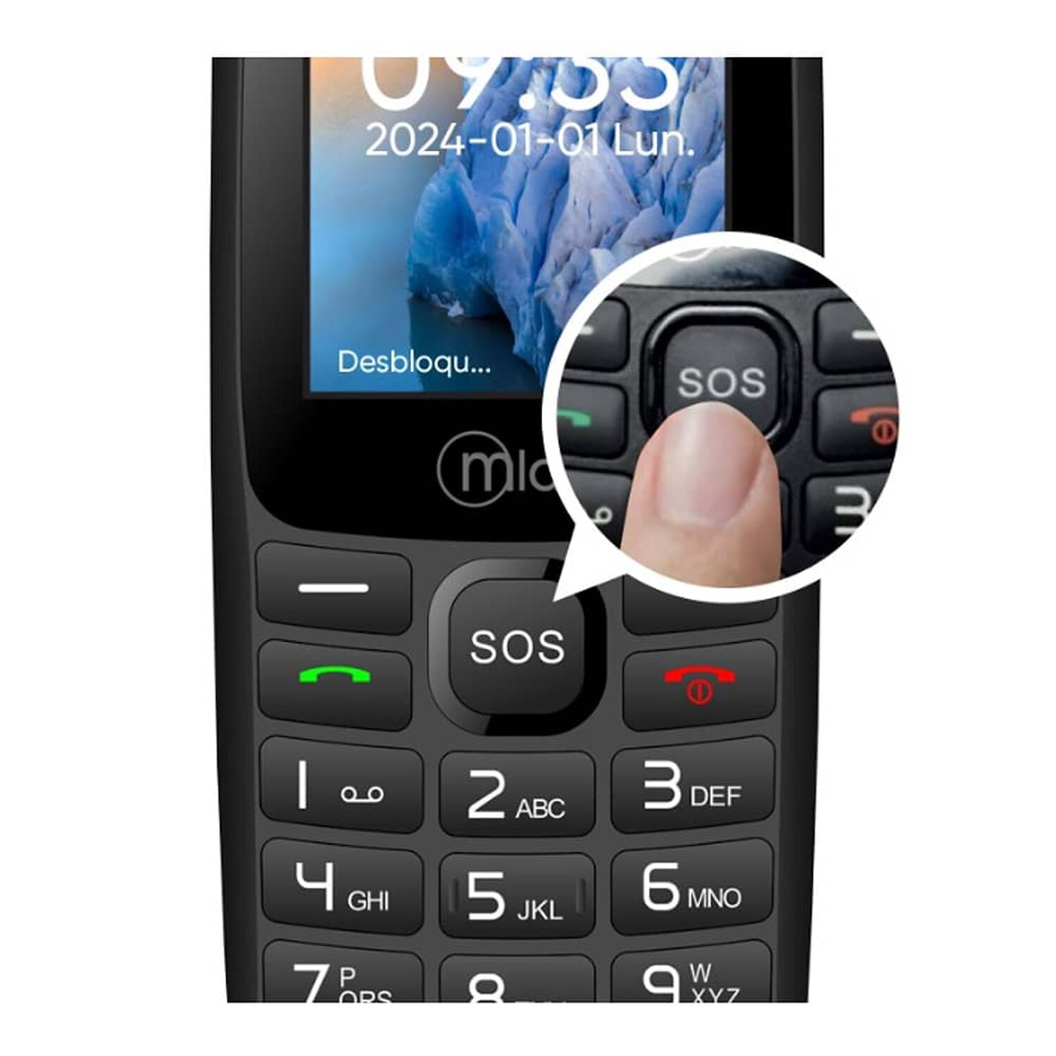 Celular B&aacute;sico Microlab Modelo 9387 Incluye Sim Card De Regalo image number 1.0