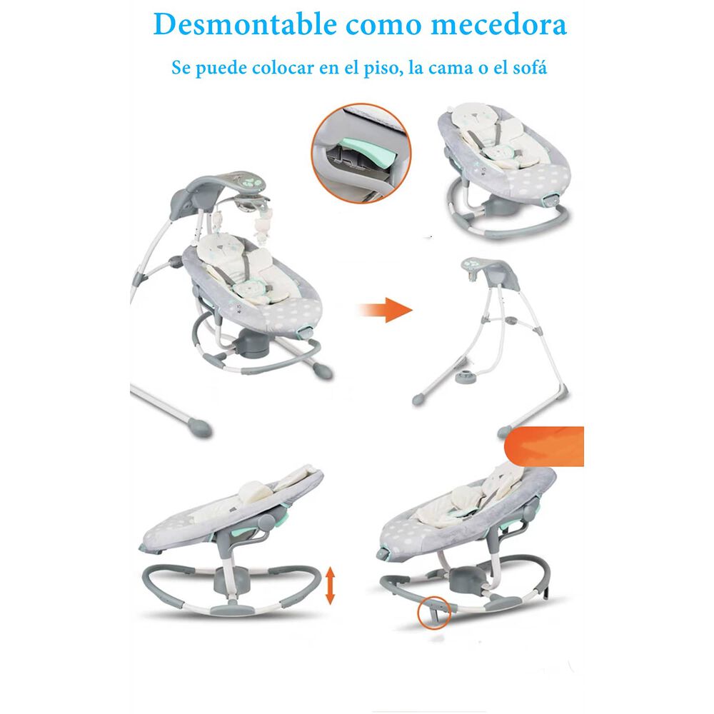 Columpio Mecedora Electrico 360&deg; Ingenuity Lubabycas image number 6.0