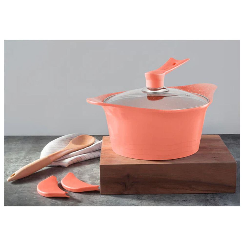 Cacerola 24cm De Aluminio Fundido Rosa Bohlier Tapa De Vidrio image number 3.0