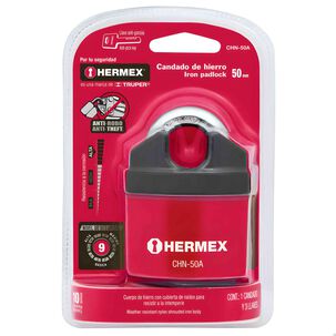 Candado De Seguridad Hierro 50mm 1 Un. - Hermex