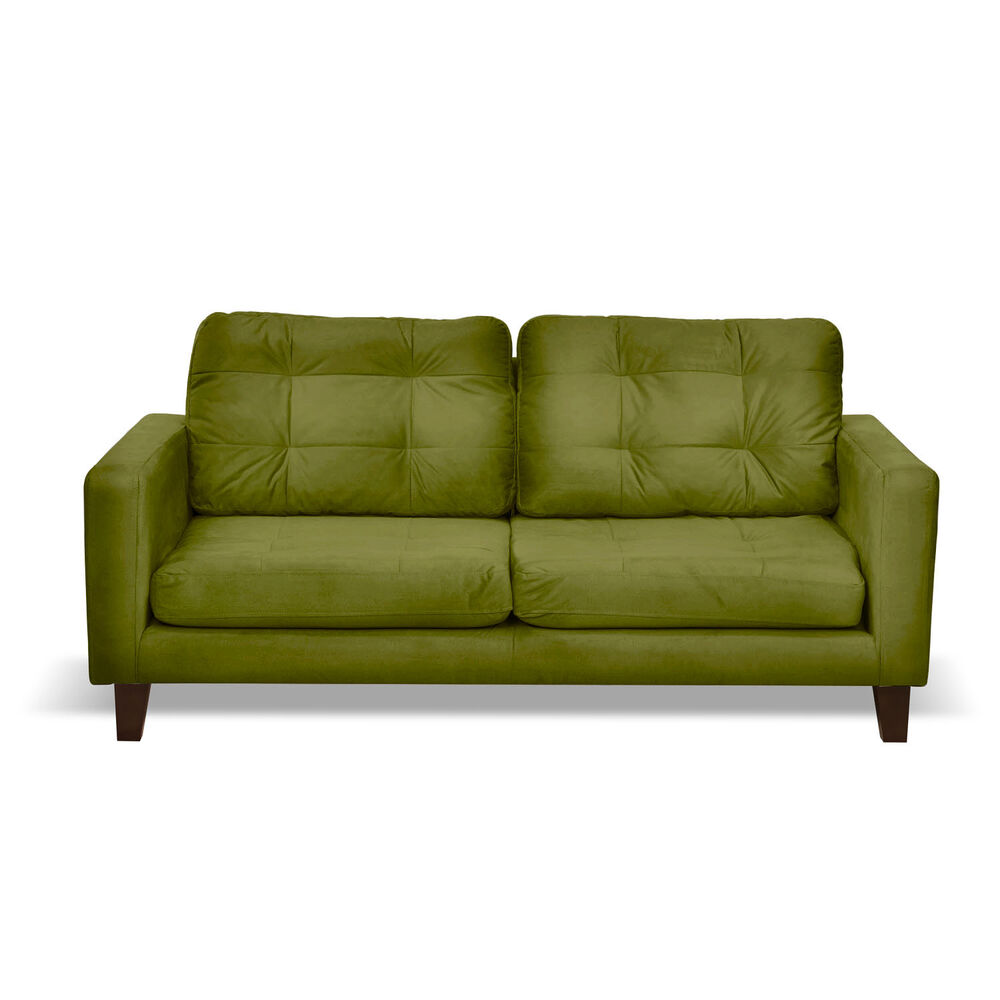 Sofa Napoles 3 Cuerpos Tela Velvet Verde image number 0.0