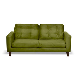 Sofa Napoles 3 Cuerpos Tela Velvet Verde