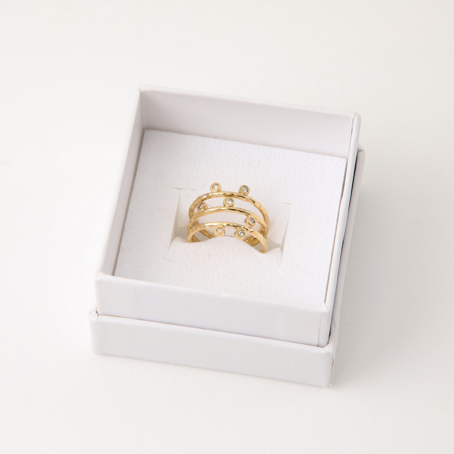 Anillo 19v69 Dorado Mujer Str167 image number 2.0