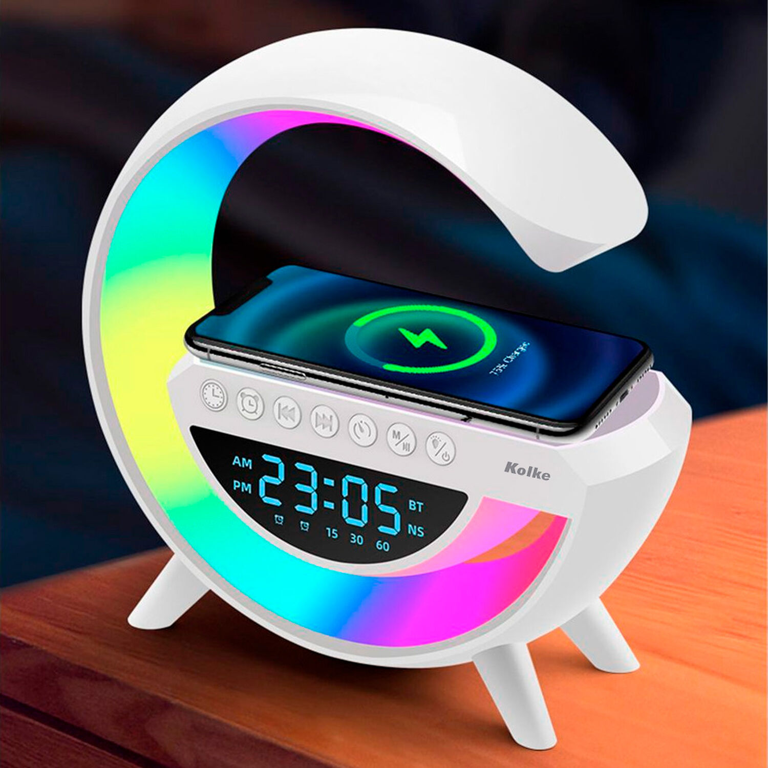 Parlante Inal&aacute;mbrico Bluetooth Kolke 5 En 1 L&aacute;mpara Cargador image number 3.0
