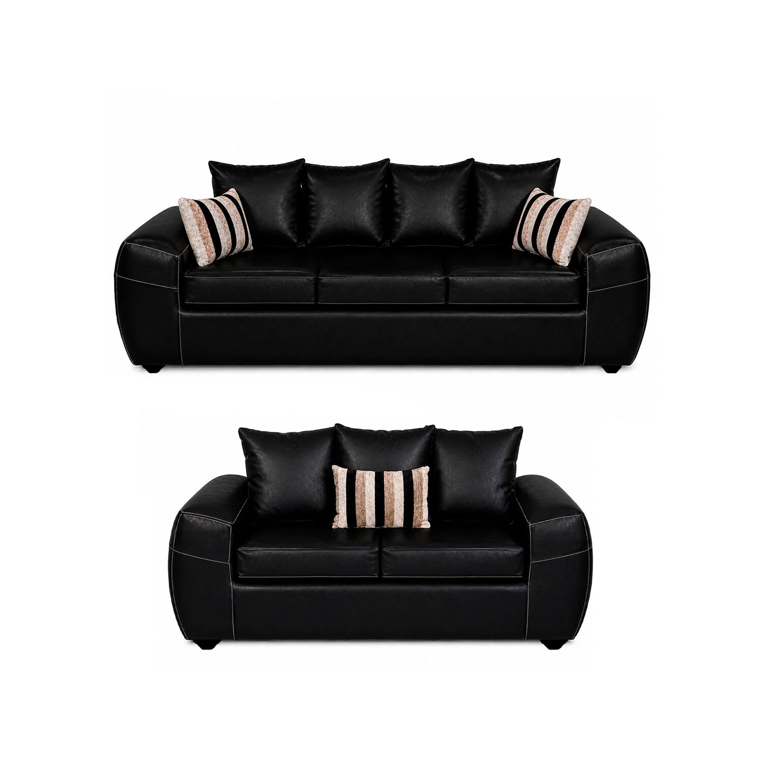 Juego De Living Elegant Detail Houston Pu / 5 Cuerpos image number 0.0