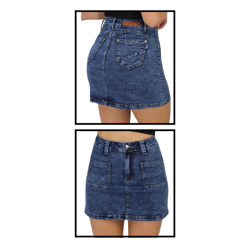 Falda Jeans Con Short Mujer Shantal image number 1.0