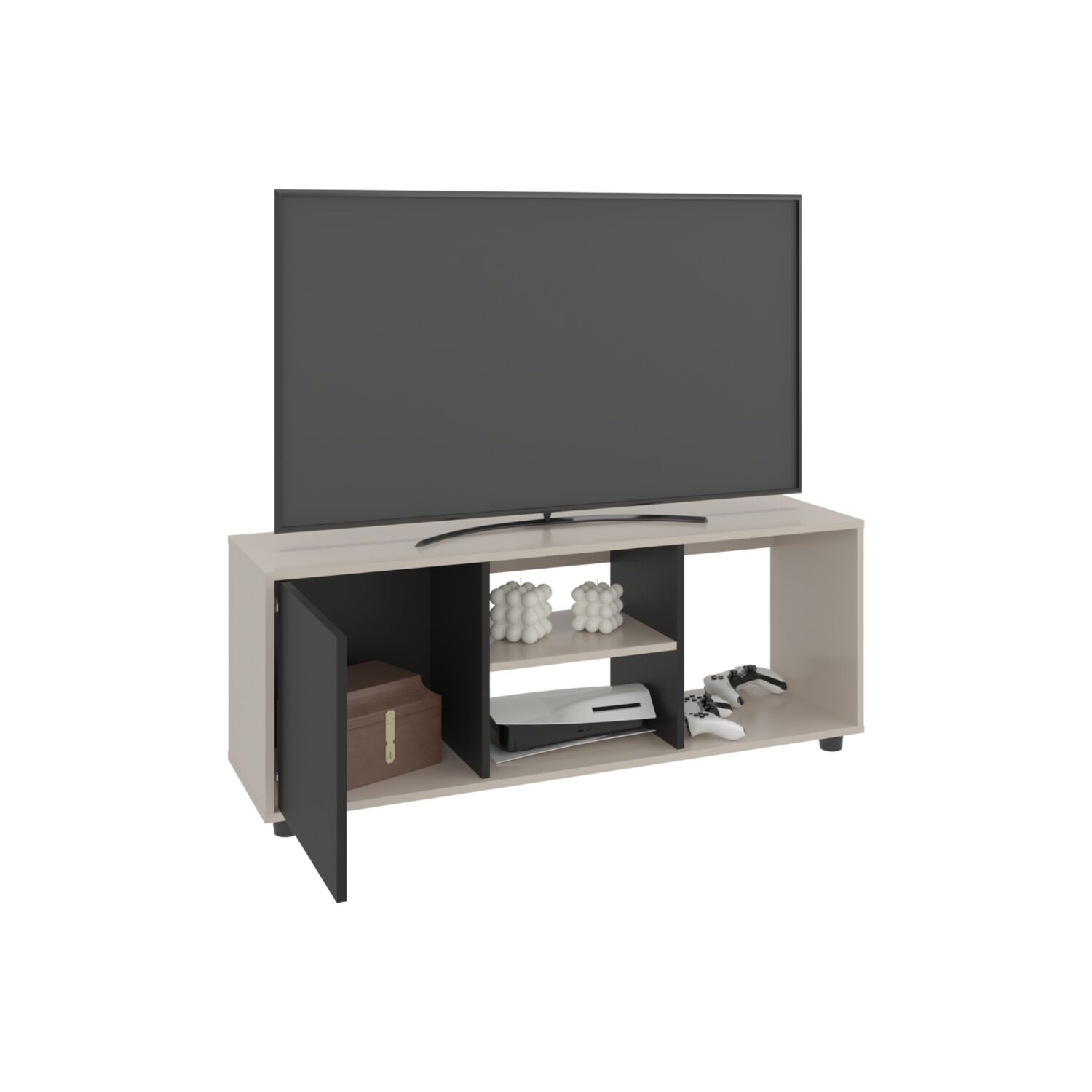 Rack Tv 50" 120,3x34,9x46,7 Cm 1 Puerta Abatible image number 1.0
