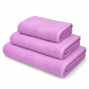 Juego Toallas De Ba&ntilde;o Lila Belle Noite / 3 Toallas 90X170CM-74X140CM-50X80CM