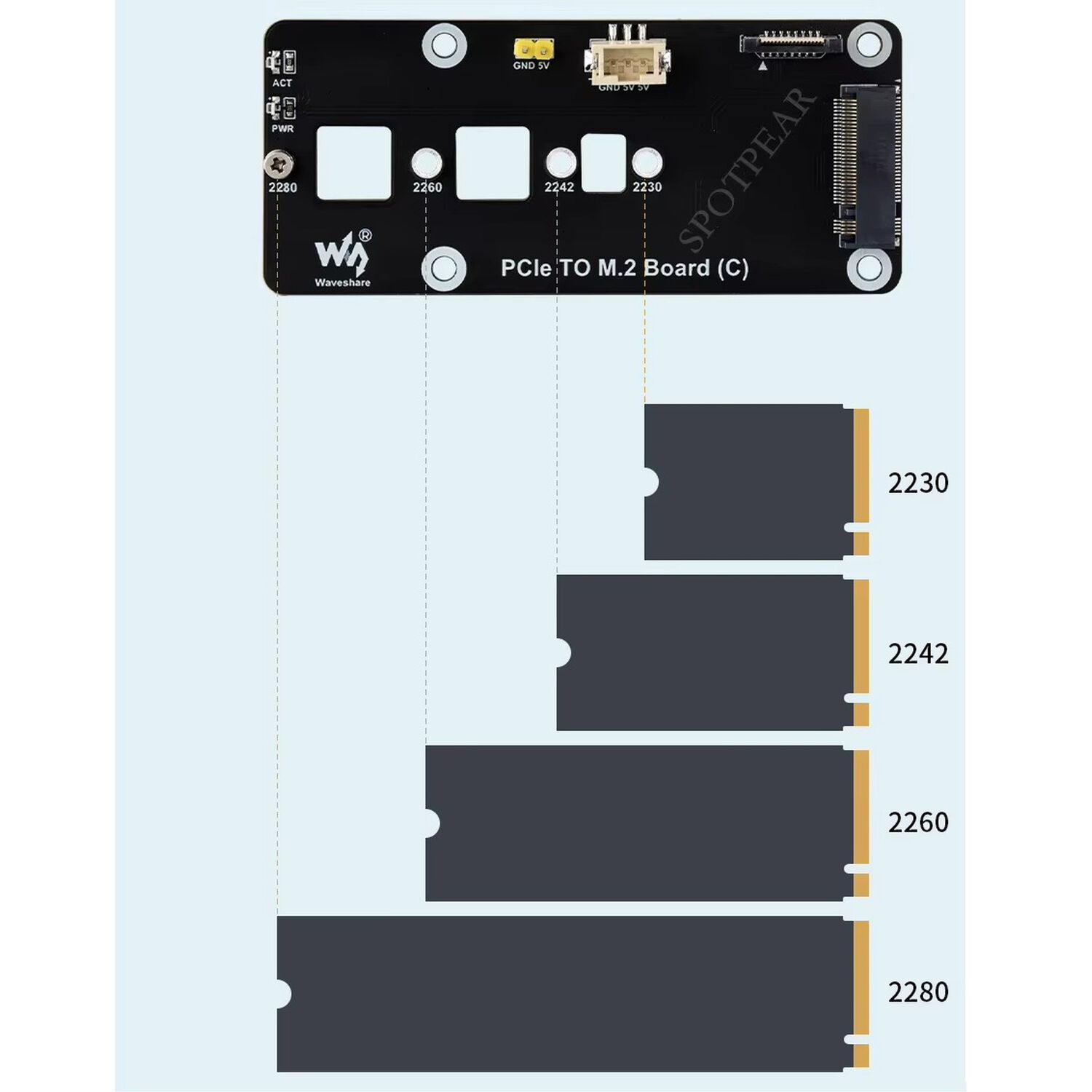 Adaptador Pcie A M.2 Nvme Ssd Para Raspberry Pi 5 image number 2.0